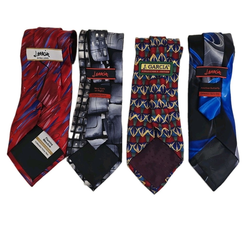 J Garcia Silk Ties Abstract Art Grateful Dead Set of 5  Collectors Edition EUC
